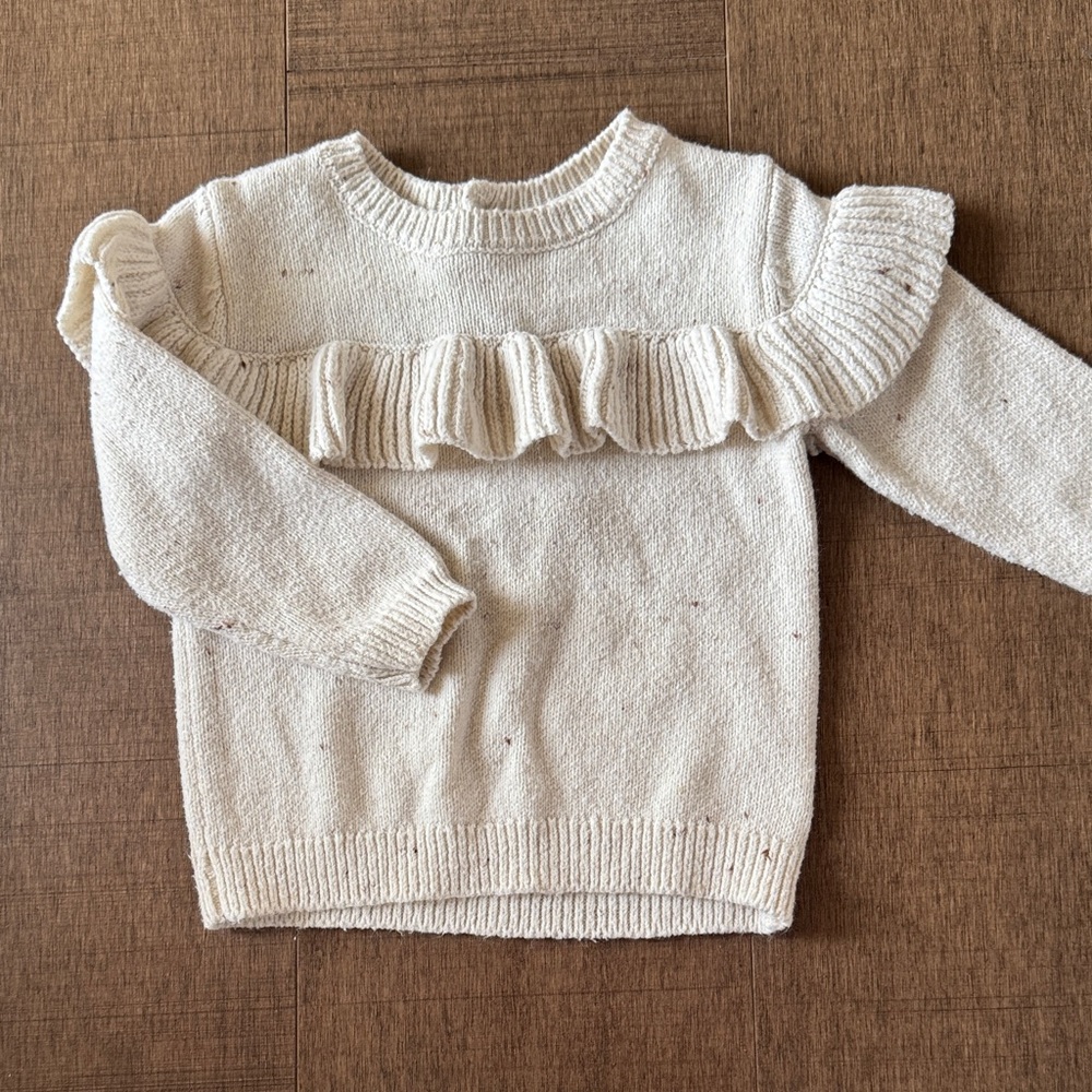18M Nordstrom Cream Knit Sweater